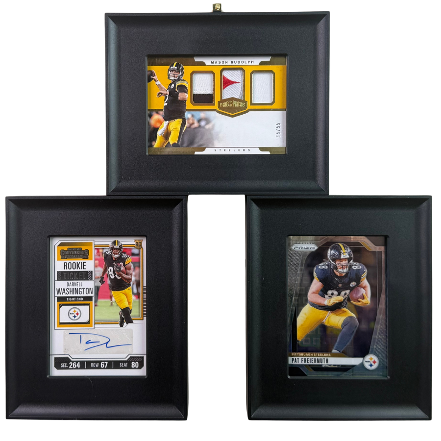 Mason Rudolph Player Worn Logo Patch, Darnell Washington Rookie Ticket Autograph Pat Freiermuth Prizm Pandora